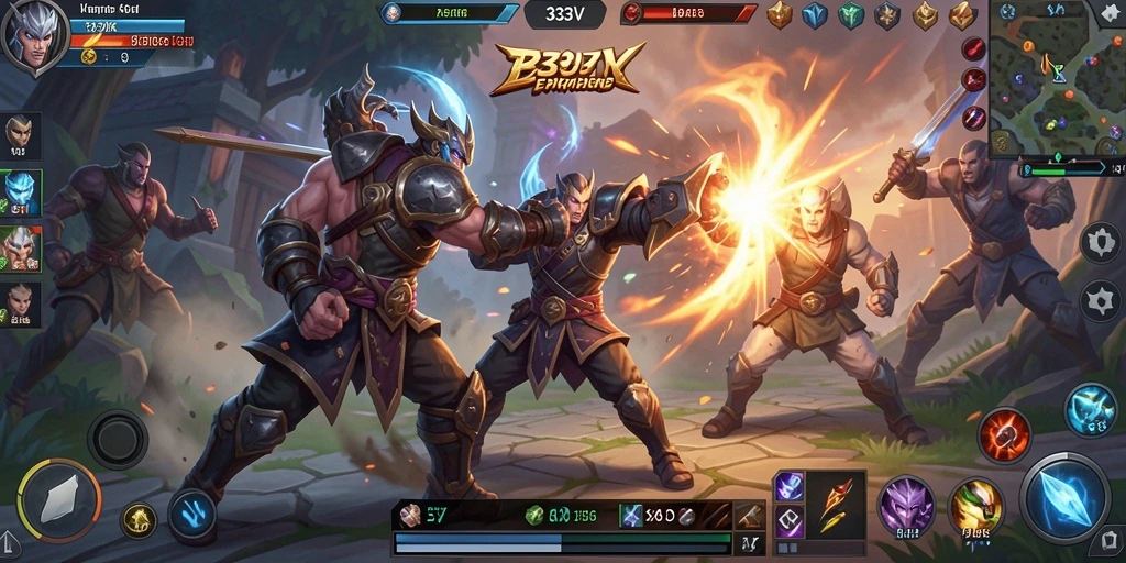 Tampilan menarik gameplay MOBA di 333V.