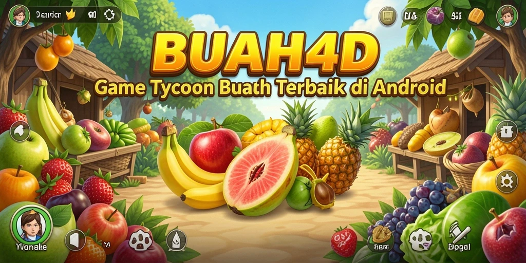 Tampilan gameplay seru BUAH4D dengan kebun yang luas dan buah-buahan beragam.