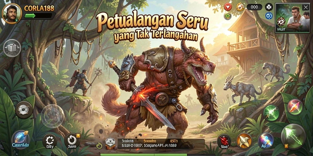 Gameplay CORLA188 menampilkan petualangan mendebarkan dan penuh tantangan.