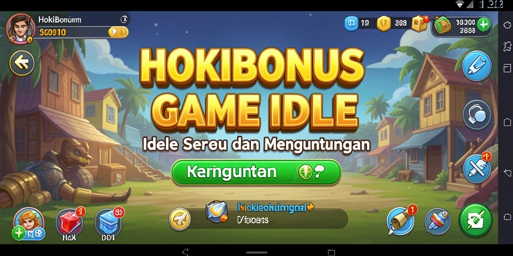 Screenshot gameplay HOKIBONUS yang menunjukkan sistem Idle yang menarik.