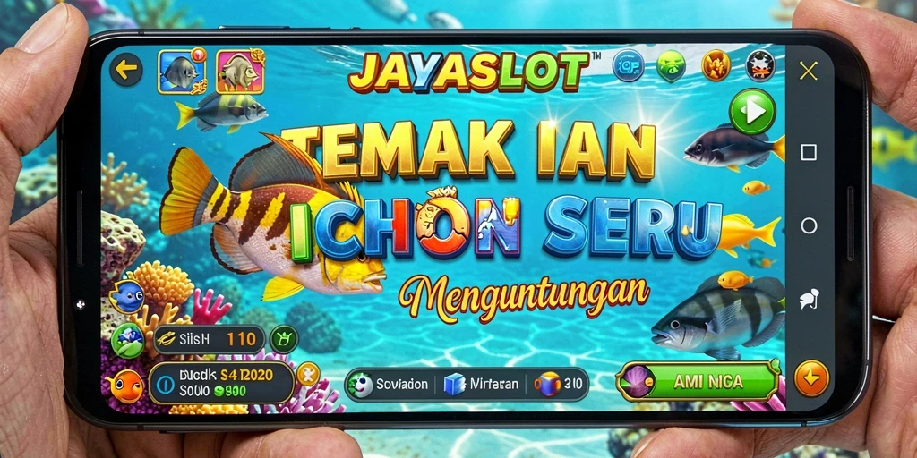 Tampilan screenshot JAYASLOT dengan aksi menembak ikan yang menarik.