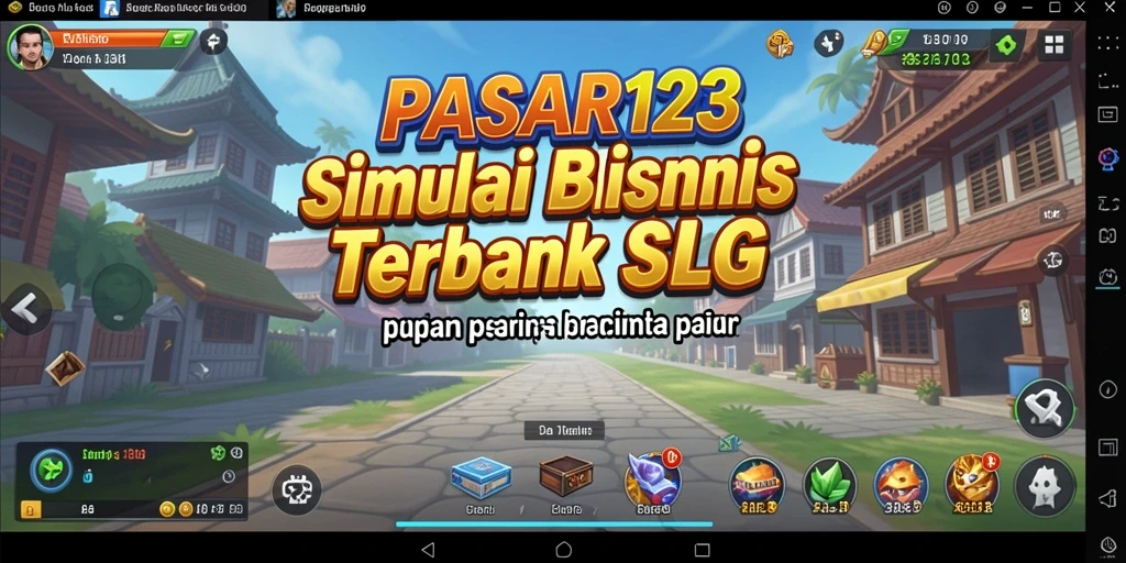 Screenshot gameplay PASAR123 yang menunjukkan suasana pasar yang ramai.