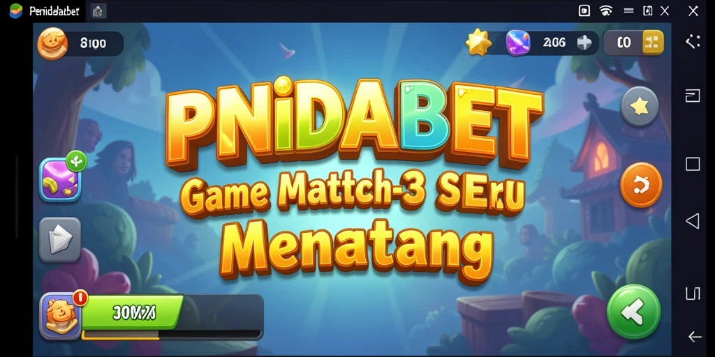 Screenshot gameplay PENIDABET menampilkan seru dan warna-warni dari tantangan Match-3.