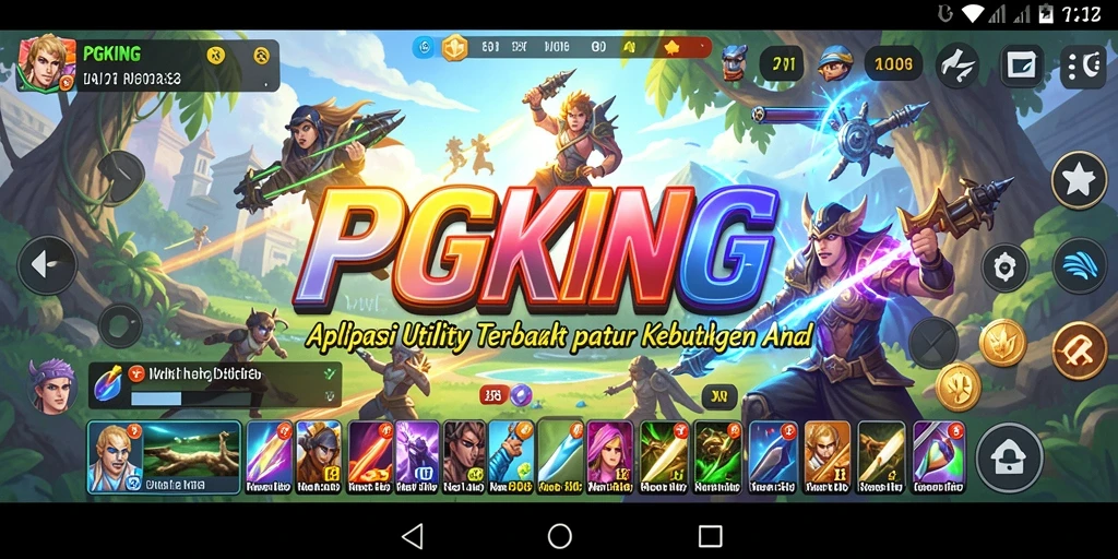 Tampilan antarmuka PGKING yang menarik dan fungsional.