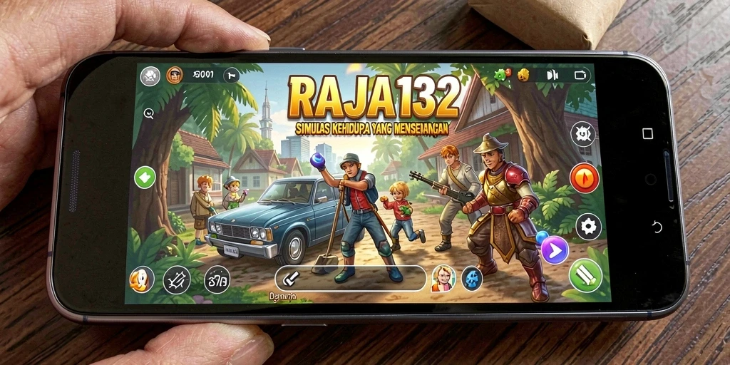 Tampilan screenshot permainan RAJA132 yang menunjukkan interaksi karakter.